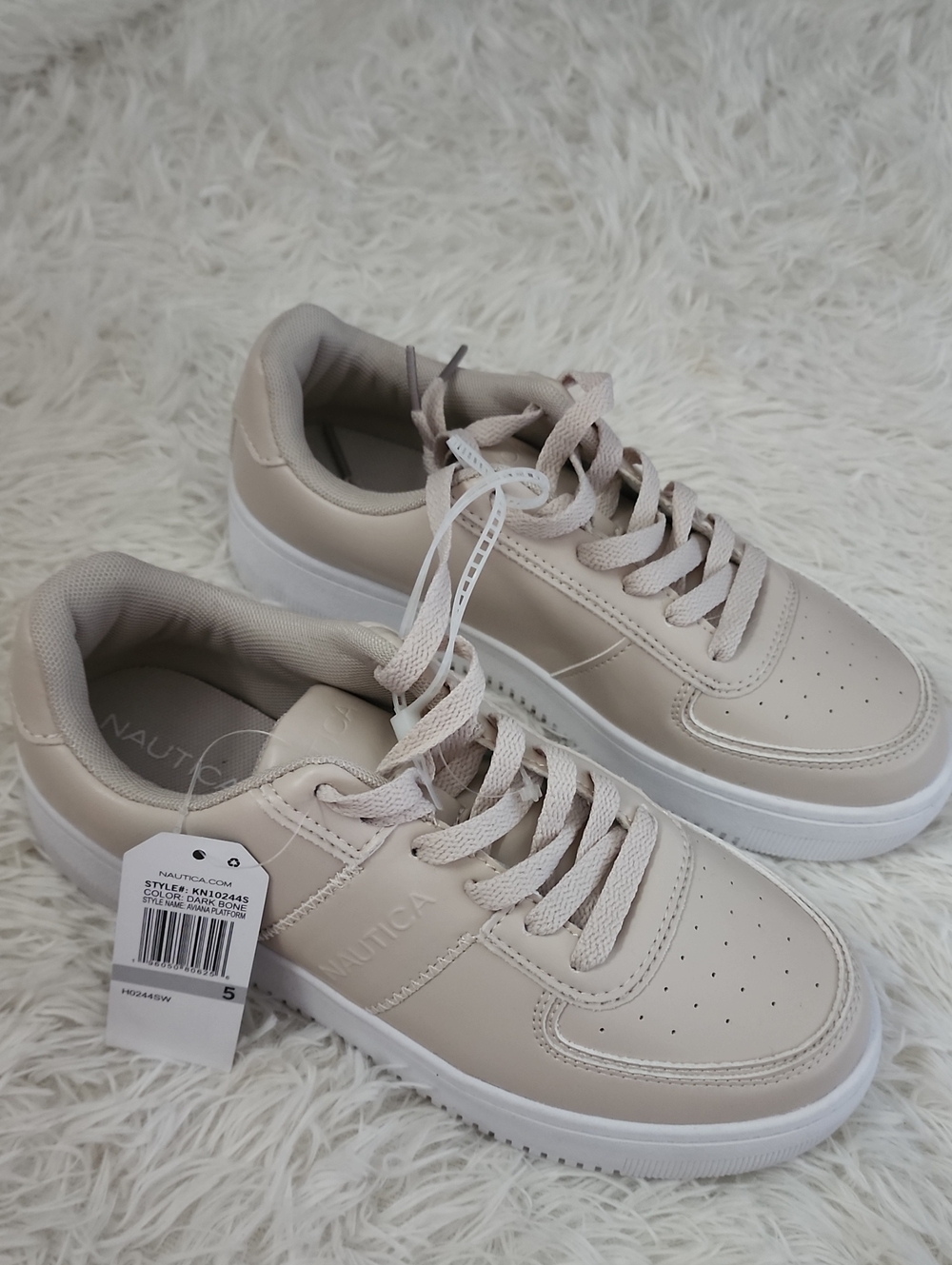 Nautica Girl's Dark Bone Low-Top Sneakers